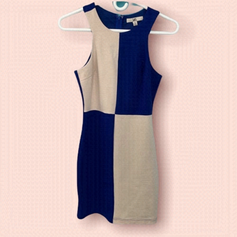 𝅺blue & Cream Dress